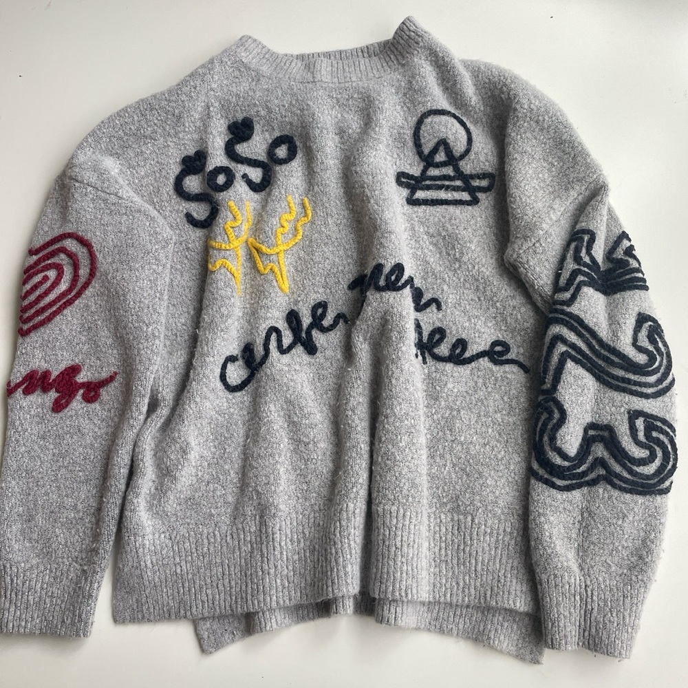 Xoxo Gray Sweater Cardigan Heart Fall Winter